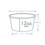 12oz (360ml) картонена кутия за супа