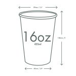 16oz (500ml) бяла чаша за топли напитки