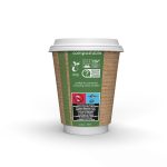 12oz (360ml) двустенна крафт чаша за топли напитки